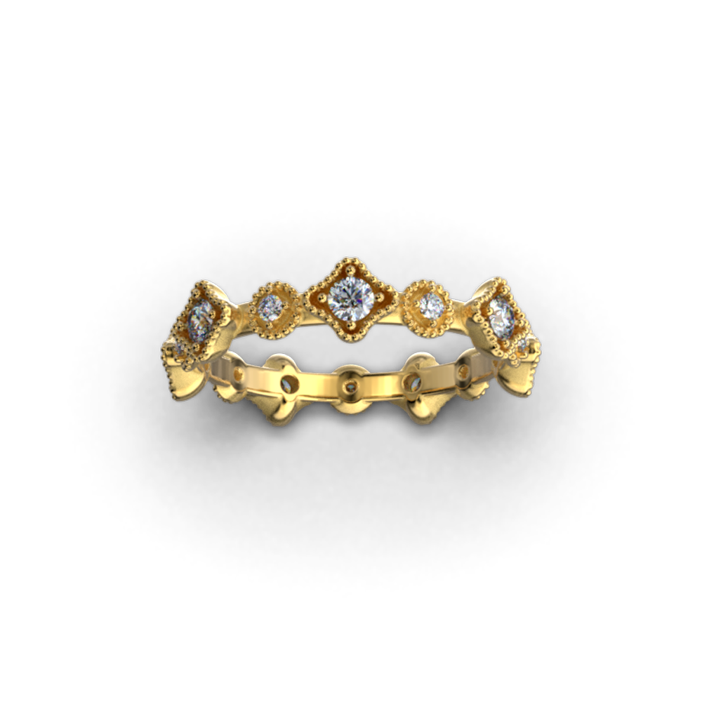 Eternity wedding diamond band. Solid 14k or 18k gold, yellow, white, rose gold Band width: about 4,8mm 2,3 mm thick Half-carat total weight of diamonds Round brilliant cut diamonds Excellent cut, color, and clarity G VS Italian design and craftsmanship