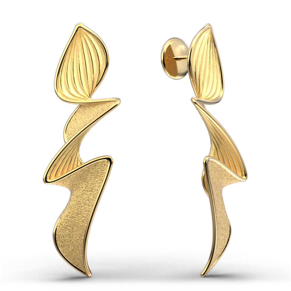 Elegant Modern Gold Earrings - Oltremare Gioielli