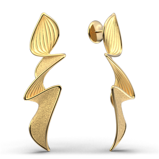 Elegant Modern Gold Earrings - Oltremare Gioielli