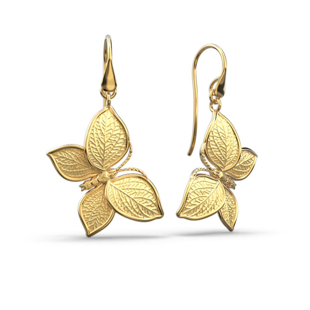 Butterfly Dangle Earrings Made in Italy - Oltremare Gioielli