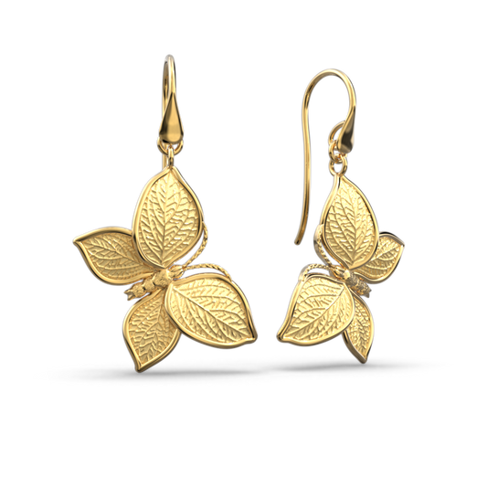 Butterfly Dangle Earrings Made in Italy - Oltremare Gioielli