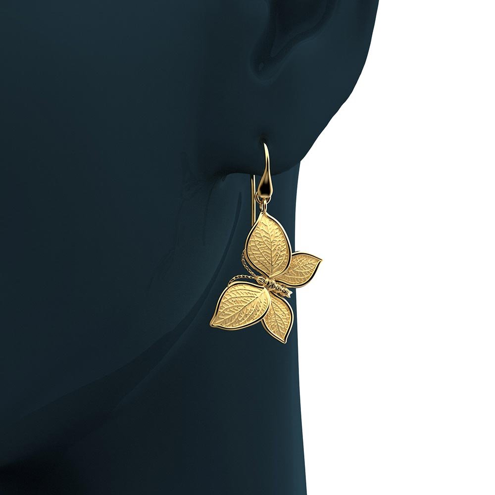 Butterfly Dangle Earrings Made in Italy - Oltremare Gioielli