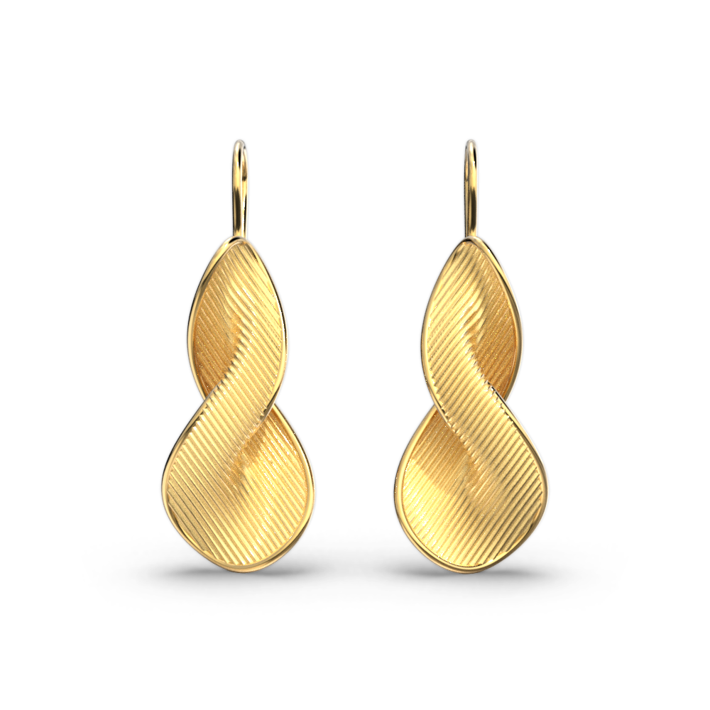 Made in Italy Twisted Gold Drop Earrings - Oltremare Gioielli