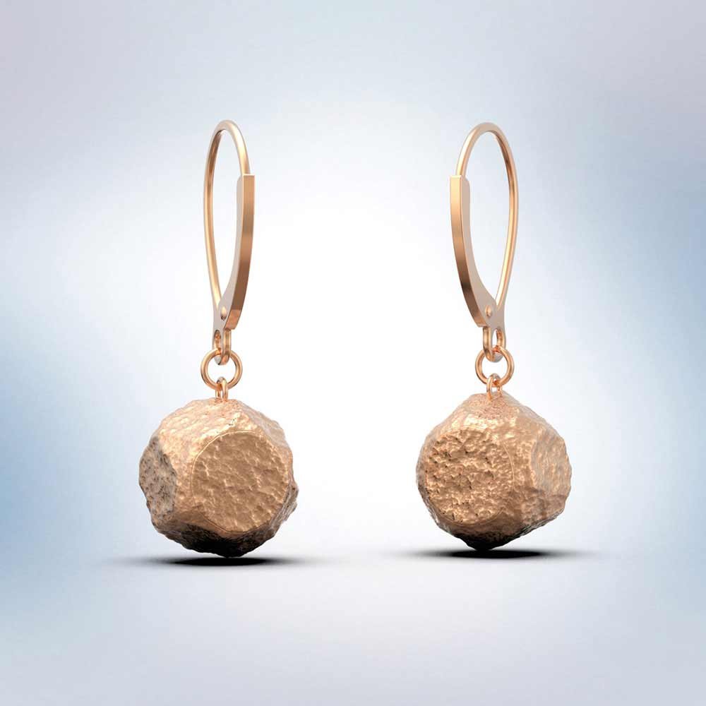 Lever Back Gold Beads Earrings Made in Italy - Oltremare Gioielli