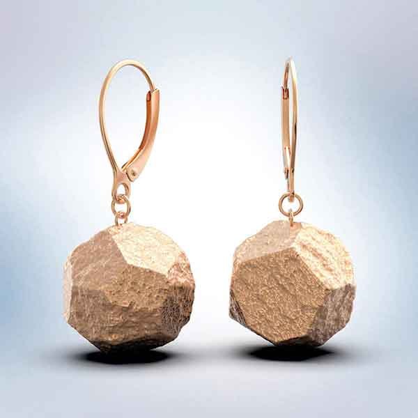 Large Bead Gold Lever Back Earrings - Oltremare Gioielli