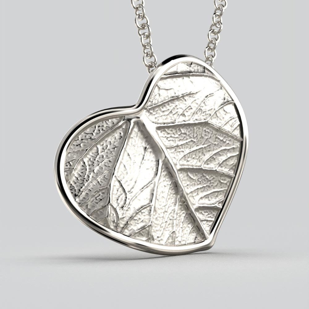 Heart Pendant Necklace Nature Inspired - Oltremare Gioielli