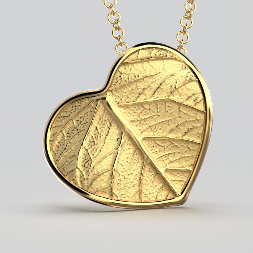 Heart Pendant Necklace Nature Inspired - Oltremare Gioielli