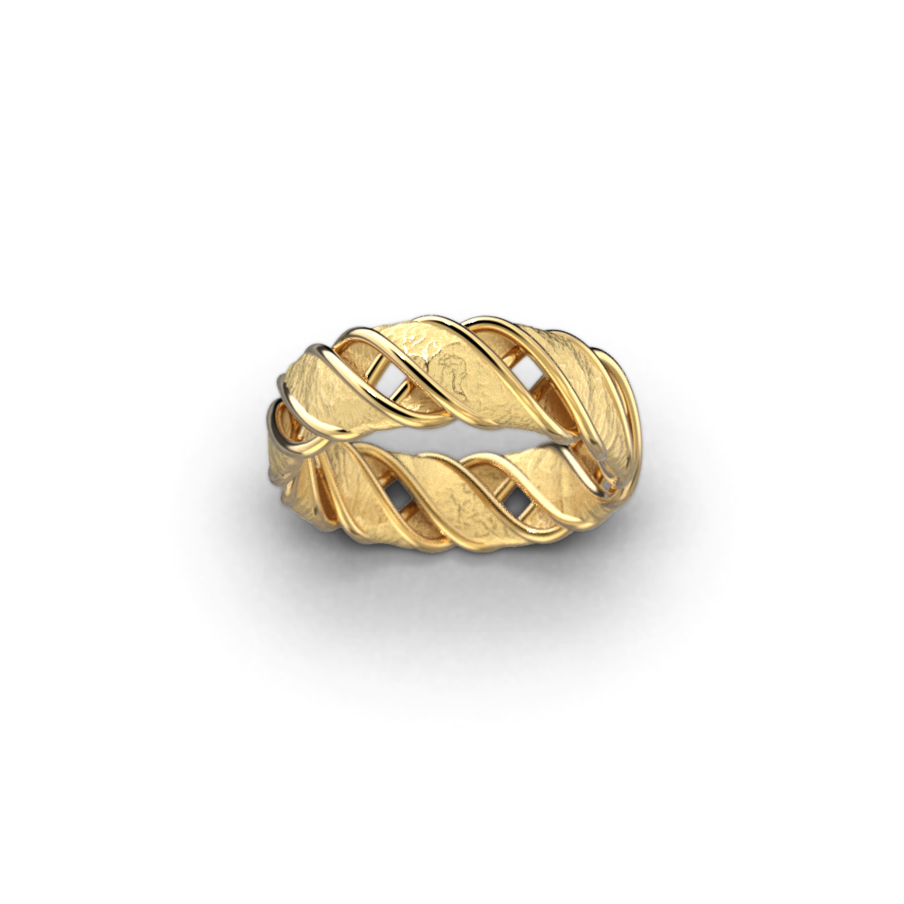 Endlessly Entwined Wedding Gold Band - Oltremare Gioielli