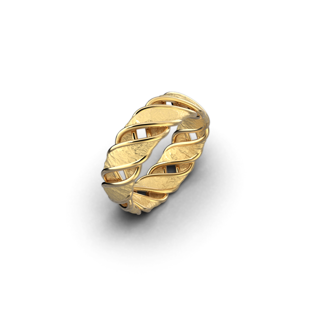 Endlessly Entwined Wedding Gold Band - Oltremare Gioielli