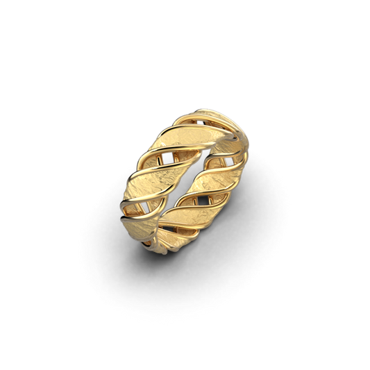 Endlessly Entwined Wedding Gold Band - Oltremare Gioielli