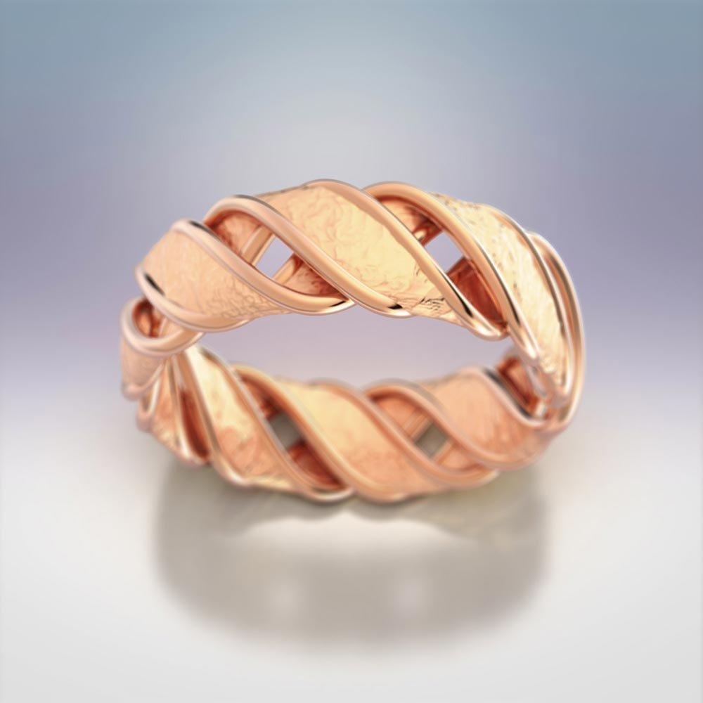 Endlessly Entwined Wedding Gold Band - Oltremare Gioielli