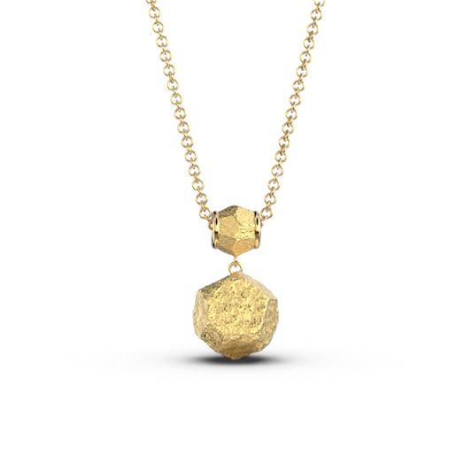 Gold Beads Pendant Made in Italy - Oltremare Gioielli