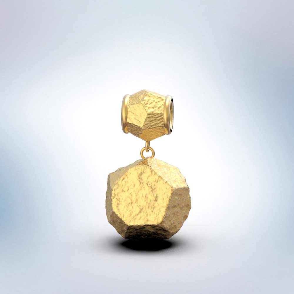 Gold Beads Pendant Made in Italy - Oltremare Gioielli