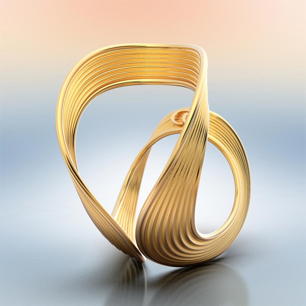 Open Hoop Earrings 18k Gold Large Size - Oltremare Gioielli