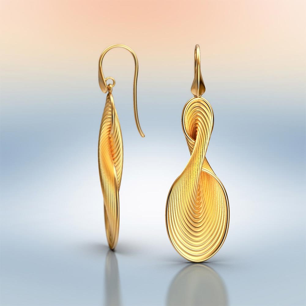 Futuristic Dangle Drop Earrings - Oltremare Gioielli