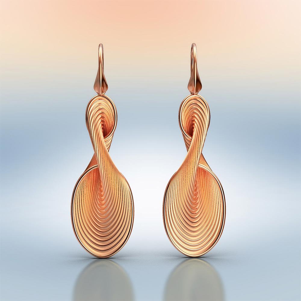 Futuristic Dangle Drop Earrings - Oltremare Gioielli