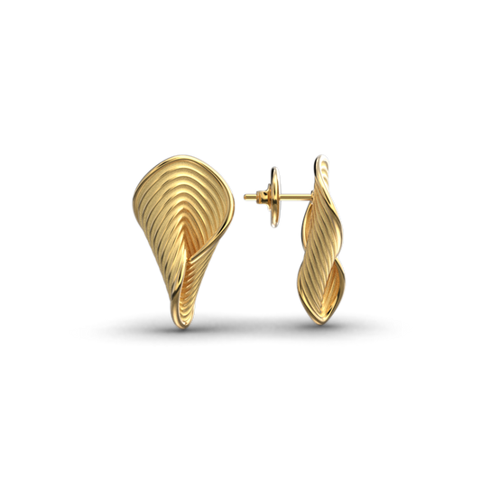 Elegant Gold Stud Earrings - Oltremare Gioielli