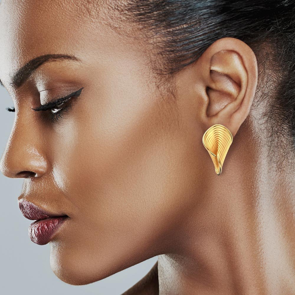 Elegant Gold Stud Earrings - Oltremare Gioielli