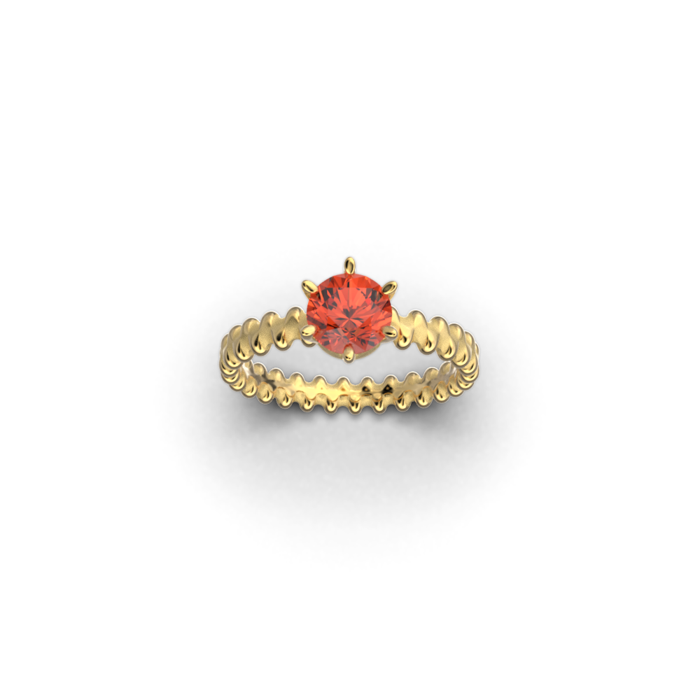 Oregon Sunstone Engagement Ring Made in Italy - Oltremare Gioielli