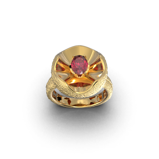 Italian Gold Gemstone Ring - Oltremare Gioielli