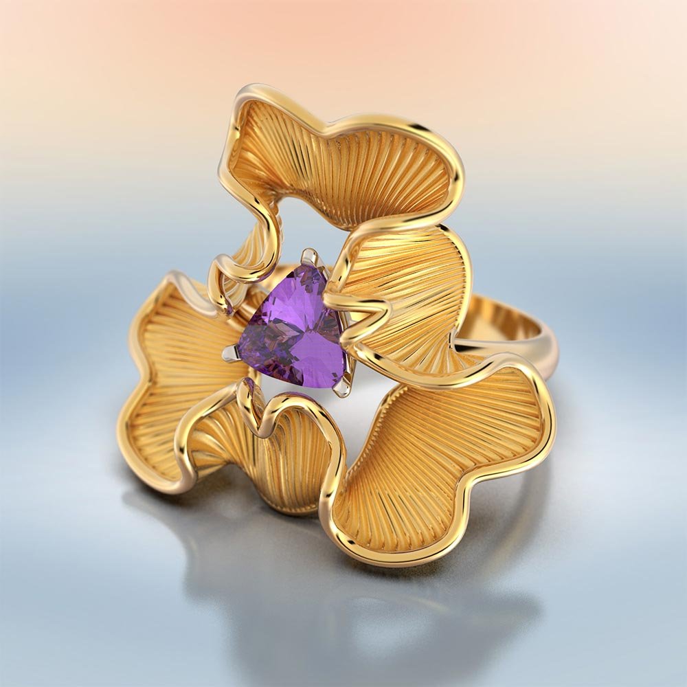 Statement Gemstone Ring - Oltremare Gioielli