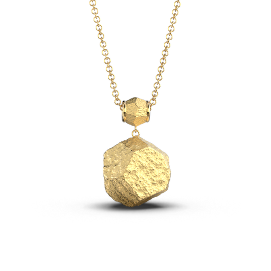Gold Beads Pendant Necklace Made in Italy - Oltremare Gioielli