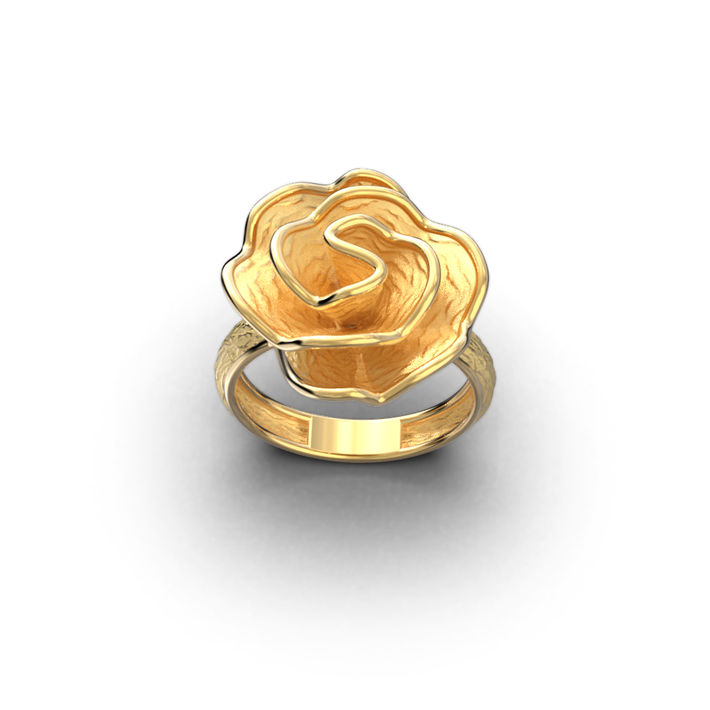 Rose Blossom Shaped Ring Made in Italy - Oltremare Gioielli