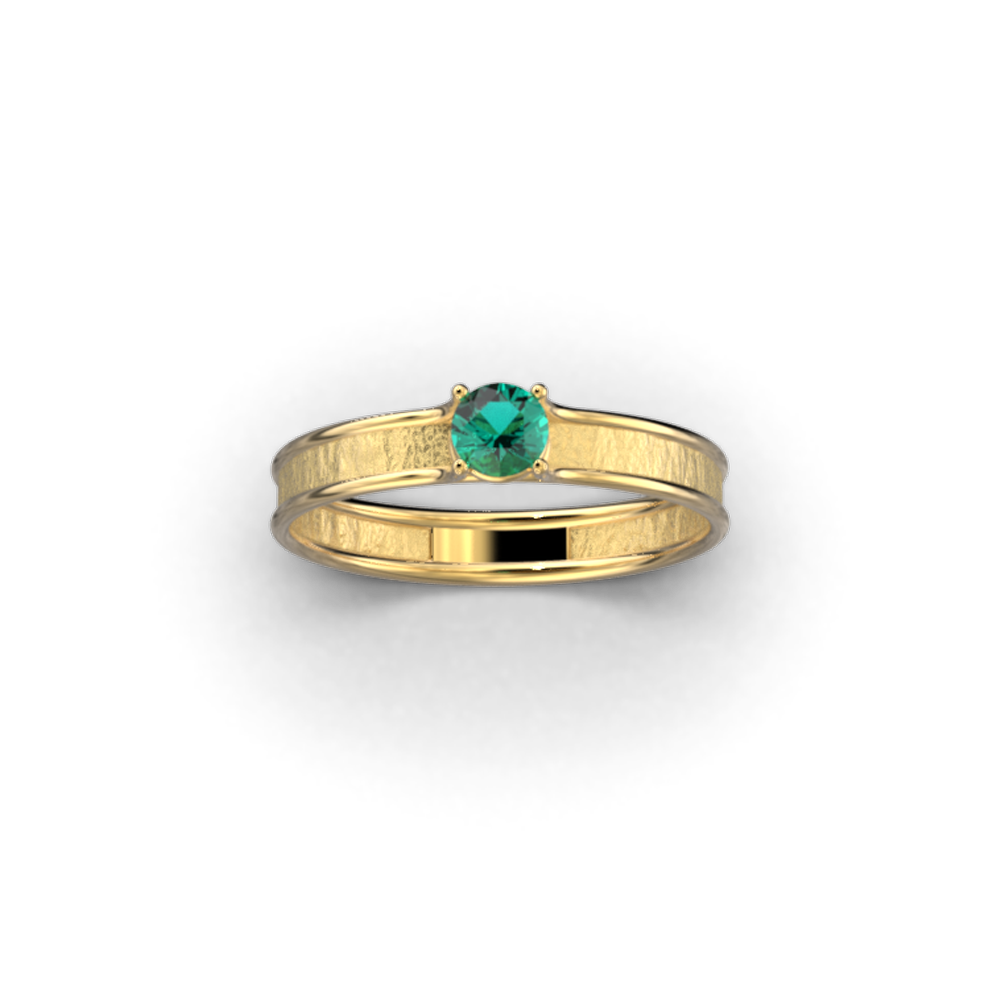 Engagement Ring With Precious Gemstone - Oltremare Gioielli