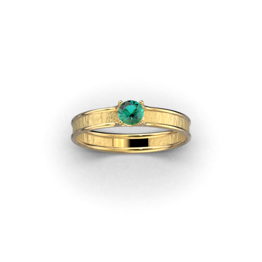 Engagement Ring With Precious Gemstone - Oltremare Gioielli