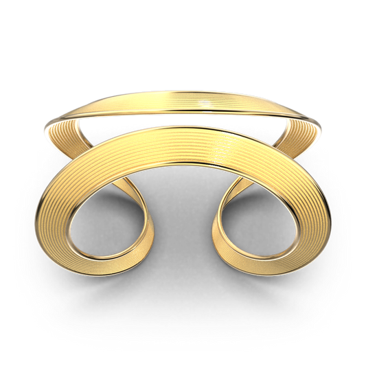 Statement Gold Cuff Bracelet - Oltremare Gioielli