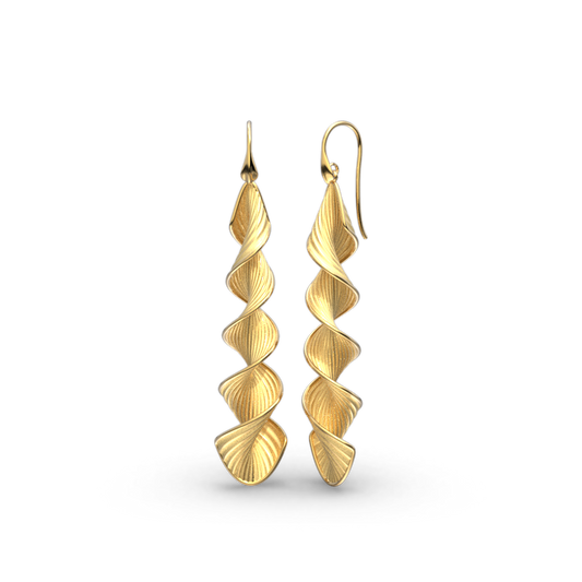 Long Twist Dangle drop earrings - Oltremare Gioielli