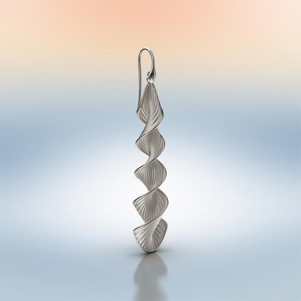 Long Twist Dangle drop earrings - Oltremare Gioielli