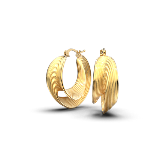 Contemporary Hoop Earrings Made in Italy - Oltremare Gioielli