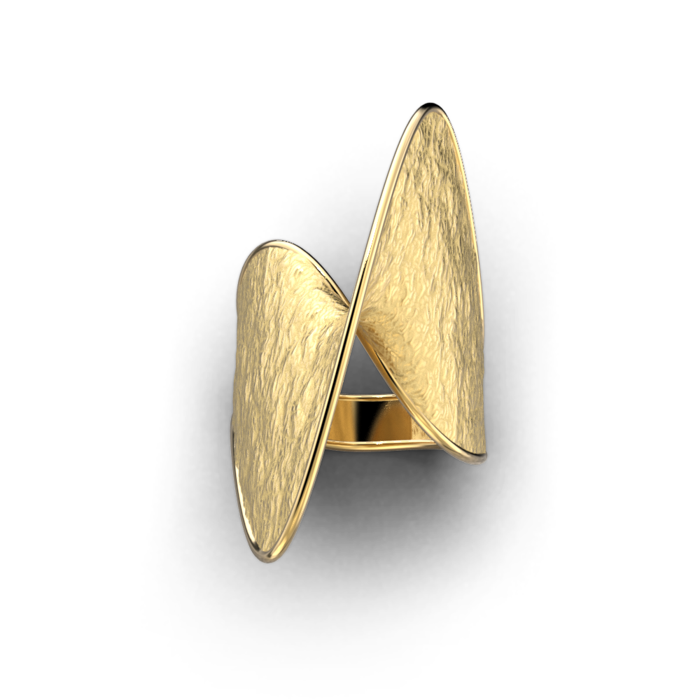 Sail shaped Gold Ring Made in Italy - Oltremare Gioielli