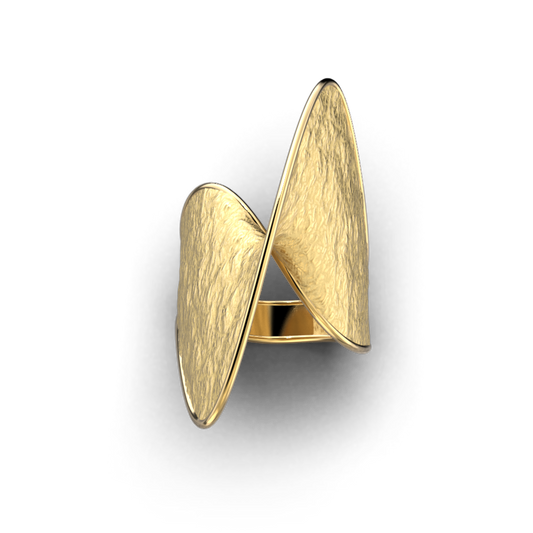 Sail shaped Gold Ring Made in Italy - Oltremare Gioielli