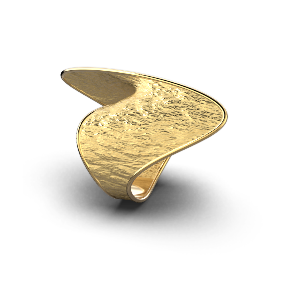 Sail shaped Gold Ring Made in Italy - Oltremare Gioielli